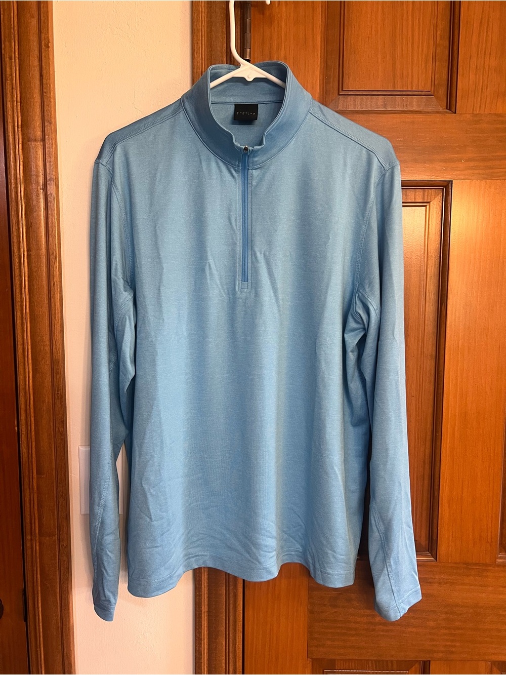Men's Light Blue Half-Zip Performance Pullover - Dunning Golf Medium